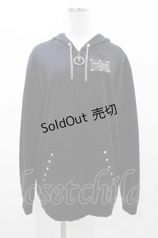 画像1: SEX POT ReVeNGe / チェーンフードZIPパーカー  ブラック H-26-02-07-1060-SP-TO-KB-ZH (1)