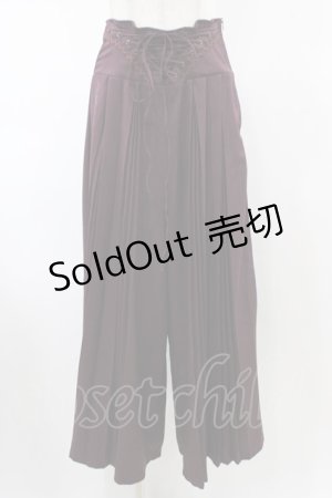 画像: Rozen Kavalier / プリーツワイドパンツ  ボルドー H-26-02-07-1009-OO-PA-KB-ZH