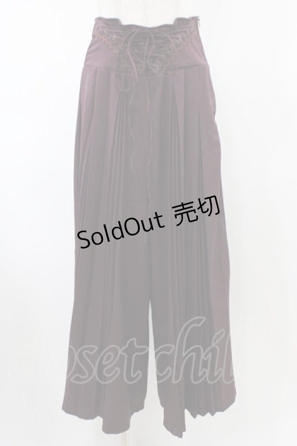 画像1: Rozen Kavalier / プリーツワイドパンツ  ボルドー H-26-02-07-1009-OO-PA-KB-ZH (1)