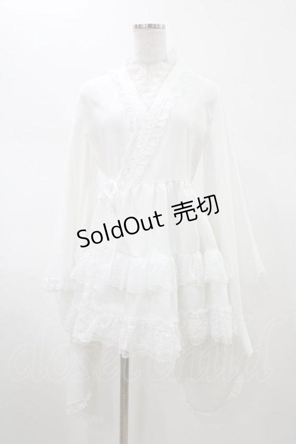 画像1: MAJOH(MR corset) / MINI FRILL YUKATA  白 H-26-02-07-1013-0-OP-AK-ZH (1)