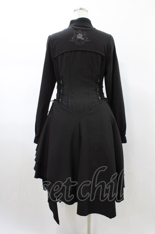 画像2: Ozz Croce / 薔薇刺繍レイヤードワンピース  黒 H-26-02-07-1014-OO-OP-AK-ZH (2)