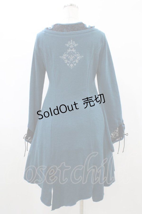 画像2: Rozen Kavalier / レース切替ニットソーワンピース  グリーン H-26-02-07-1016-OO-OP-KB-ZH (2)