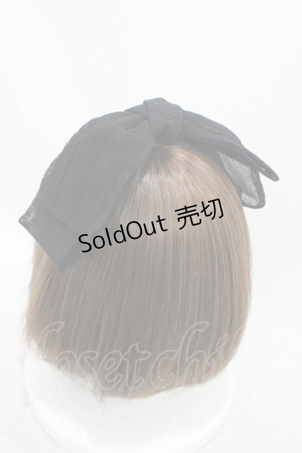 画像2: Melody BasKet / Sugar powderリボンクリップ  ブラック H-26-02-07-1002-LO-AC-KB-ZH (2)