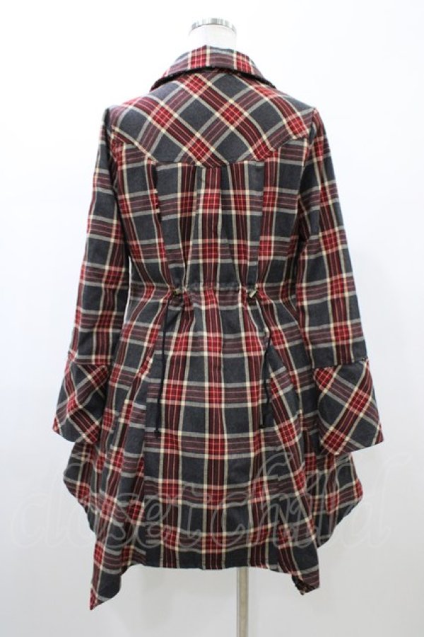 画像2: Rozen Kavalier / エンブレム刺繍チェックシャツワンピース  グレー H-26-02-07-1017-OO-OP-KB-ZH (2)