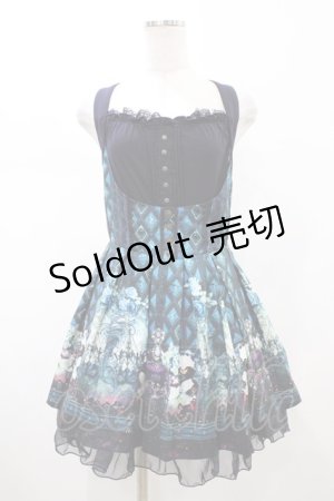 画像: Ozz oneste / ヨーク切替ジャンパースカート  ネイビー H-26-02-07-1019-OO-OP-KB-ZH