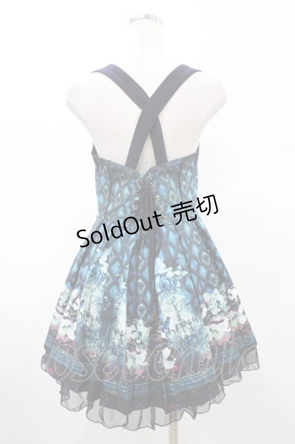 画像2: Ozz oneste / ヨーク切替ジャンパースカート  ネイビー H-26-02-07-1019-OO-OP-KB-ZH (2)