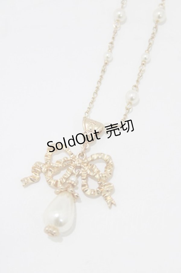 画像1: Kurumi Collaboration / CLK*リボンネックレス  ゴールド H-26-02-07-062-GO-AC-NS-ZH (1)