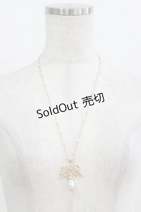 画像2: Kurumi Collaboration / CLK*リボンネックレス  ゴールド H-26-02-07-062-GO-AC-NS-ZH (2)