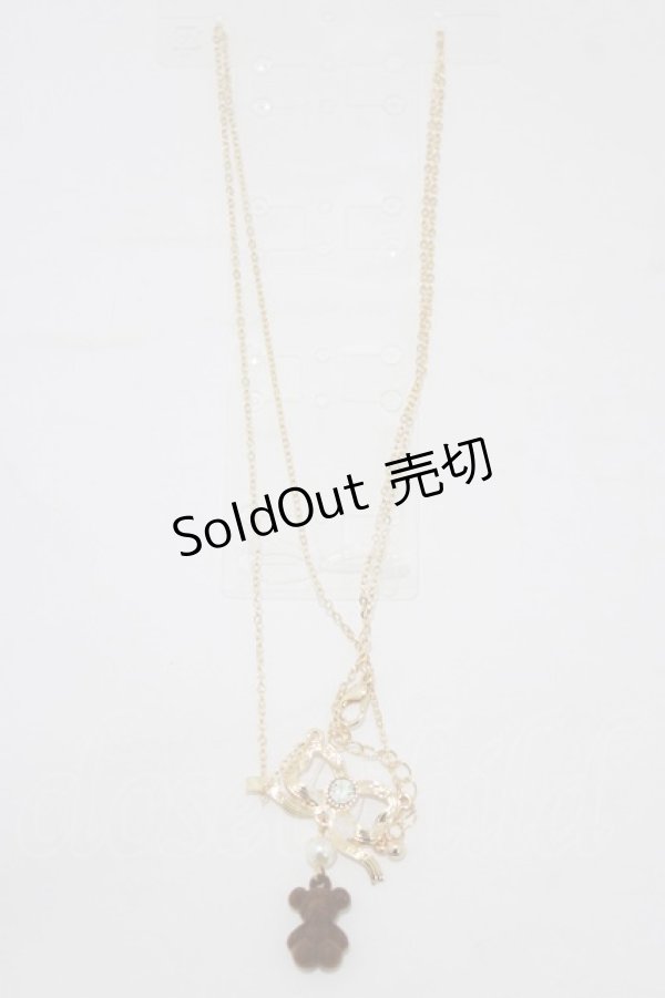 画像2: m petit by misako / AM*ビジュークマネックレス  ゴールド H-26-02-07-067-LO-AC-NS-ZH (2)