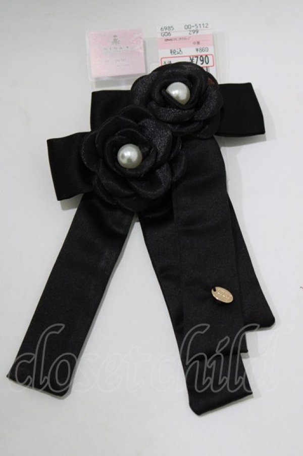 画像1: m petit by misako / AM*NIPL2Pクリップ  ブラック H-26-02-07-069-LO-AC-NS-ZH (1)