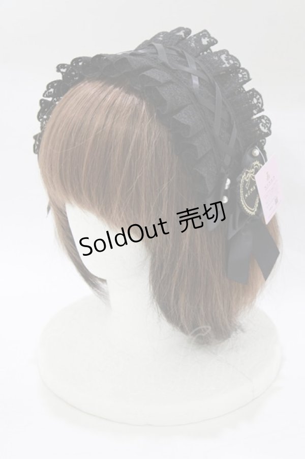 画像1: m petit by misako / AM*NIPLヘッドドレス  ブラック H-26-02-07-070-LO-AC-NS-ZH (1)