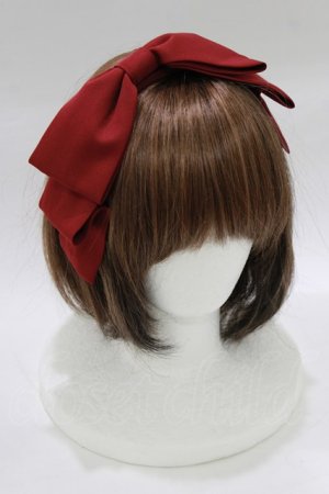 画像: axes femme kawaii / 斜めリボンカチューシャ  ワイン H-26-02-07-076-AX-AC-NS-ZH
