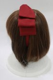 画像2: axes femme kawaii / 斜めリボンカチューシャ  ワイン H-26-02-07-076-AX-AC-NS-ZH (2)
