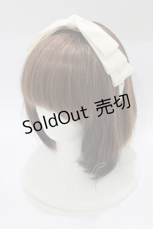 画像: m petit by misako / AM*NIリボンカチューシャ  オフ H-26-02-07-078-LO-AC-NS-ZH