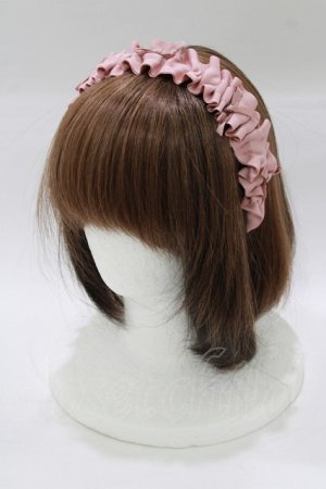 画像: m petit by misako / ギャザーリボンカチューシャ  ピンク H-26-02-07-079-LO-AC-NS-ZH