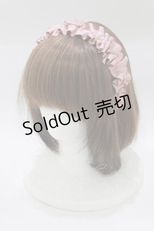 画像: m petit by misako / ギャザーリボンカチューシャ  ピンク H-26-02-07-079-LO-AC-NS-ZH