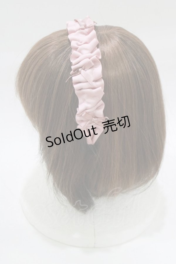 画像2: m petit by misako / ギャザーリボンカチューシャ  ピンク H-26-02-07-079-LO-AC-NS-ZH (2)