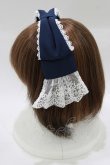 画像2: Chalmiere / リボンカチューシャ  ネイビー H-26-02-07-080-0-AC-NS-ZH (2)