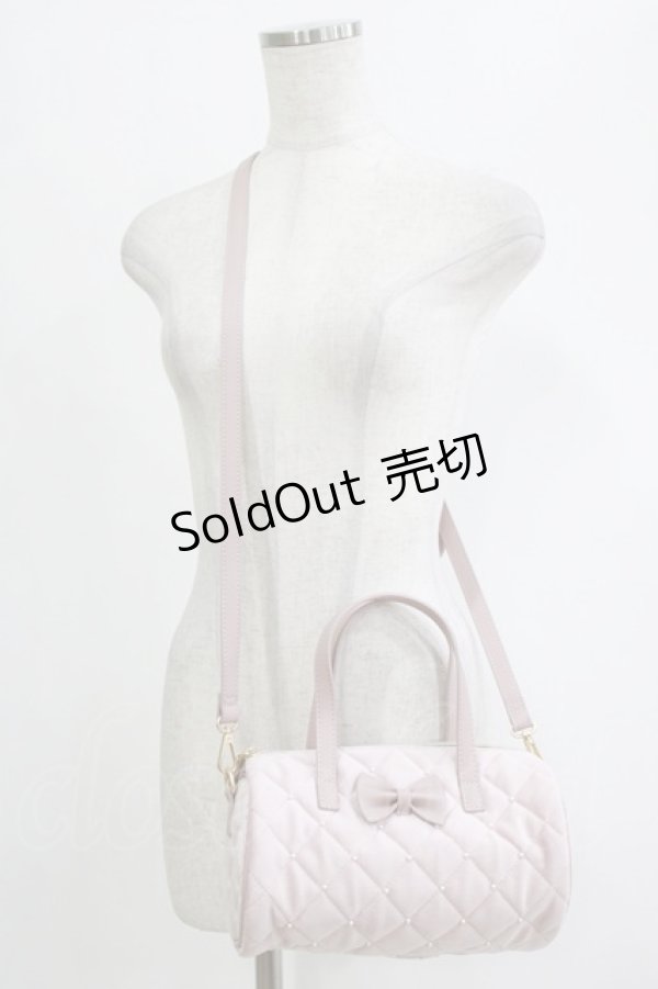 画像1: m petit by misako / キルティングリボンショルダーバッグ  ピンク H-26-02-07-082-LO-BG-NS-ZH (1)