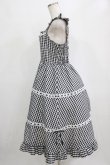 画像2: Cherirulu Chocola / ギンガムチェックジャンパースカート L ブラック H-26-02-07-002-GO-OP-NS-ZH (2)