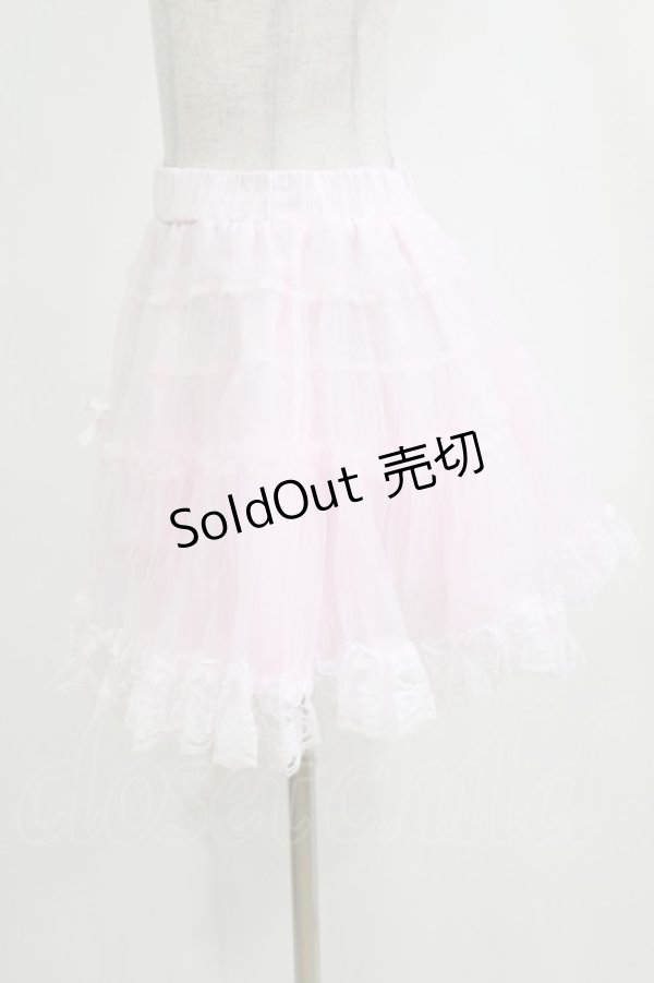 画像2: majoretty / まゆろん/リボン付きパニエ L ピンク H-26-02-07-015-GO-PA-NS-ZH (2)