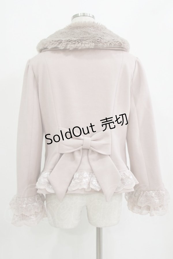 画像3: axes femme / 裾レースショートコート M ピンク H-26-02-07-017-AX-CO-NS-ZH (3)