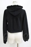 画像3: axes femme / サガラ刺繍ショートパーカー Free ブラック H-26-02-07-020-AX-TO-NS-ZH (3)