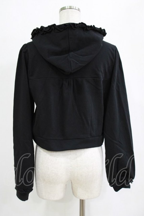 画像3: axes femme / サガラ刺繍ショートパーカー Free ブラック H-26-02-07-020-AX-TO-NS-ZH (3)