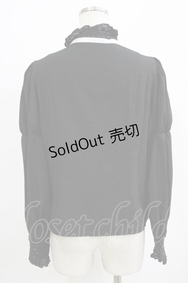 画像3: Eri Aino's Collection / シャーロットの水曜日ブラウス L ブラック H-26-02-07-022-PU-BL-NS-ZH (3)