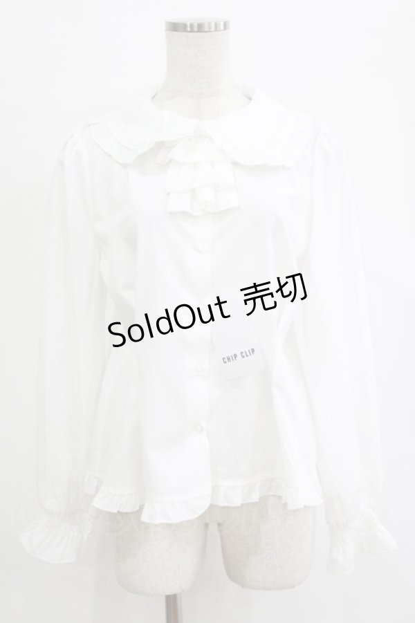 画像1: CHIP CLIP / WonderTeaParty/ブラウス＆ヘッドドレスセット L オフ H-26-02-07-023-PU-BL-NS-ZH (1)