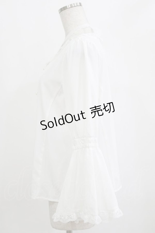 画像2: Alice Mashiro / 眞白ありす/姫袖ブラウス M オフ H-26-02-07-025-PU-BL-NS-ZH (2)