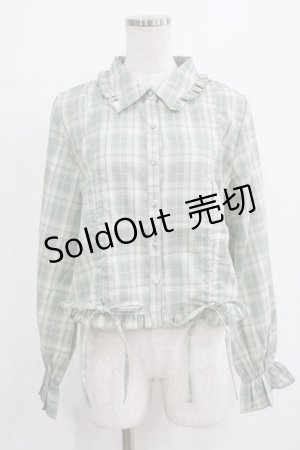 画像: axes femme / ショート丈ドロストブラウス Free ミント H-26-02-07-026-AX-BL-NS-ZH