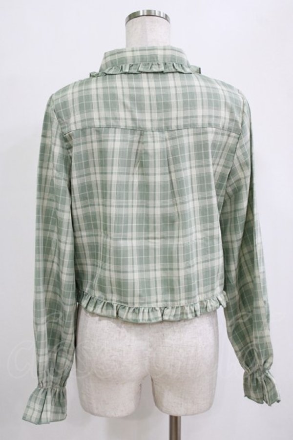 画像3: axes femme / ショート丈ドロストブラウス Free ミント H-26-02-07-026-AX-BL-NS-ZH (3)