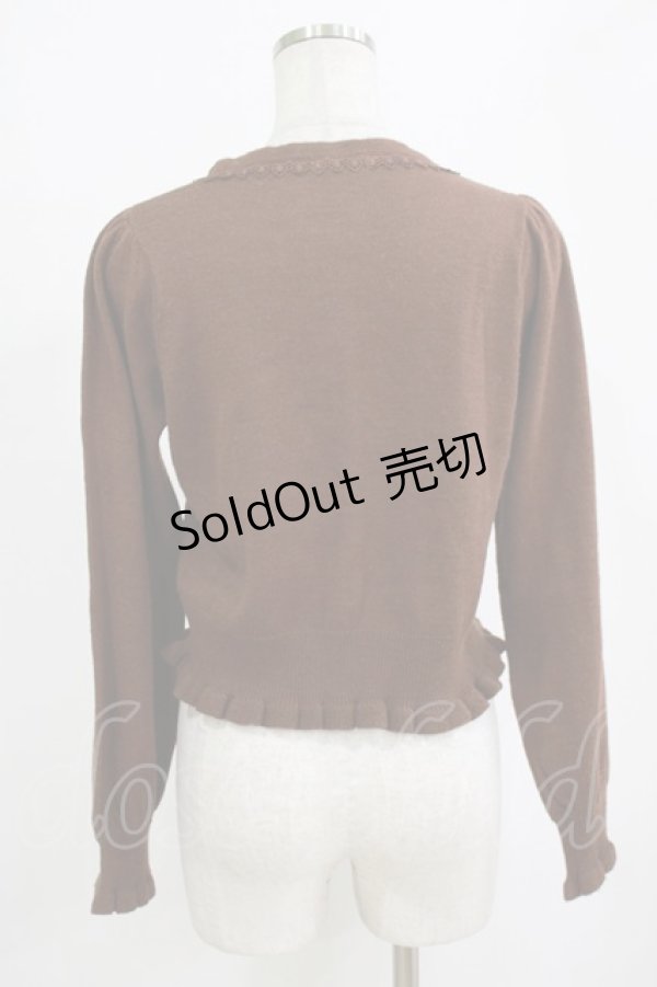 画像3: axes femme kawaii / 2つリボンカーディガン M ブラウン H-26-02-07-027-AX-TO-NS-ZH (3)