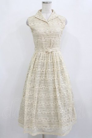 画像: an another angelus / ボーダーレースノースリーブワンピース Free IVORY H-26-02-08-025-CA-OP-NS-ZH