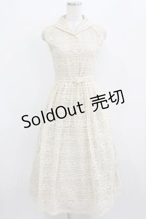 画像: an another angelus / ボーダーレースノースリーブワンピース Free IVORY H-26-02-08-025-CA-OP-NS-ZH