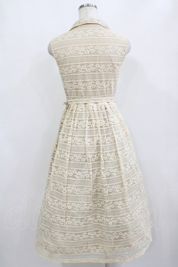 画像3: an another angelus / ボーダーレースノースリーブワンピース Free IVORY H-26-02-08-025-CA-OP-NS-ZH (3)