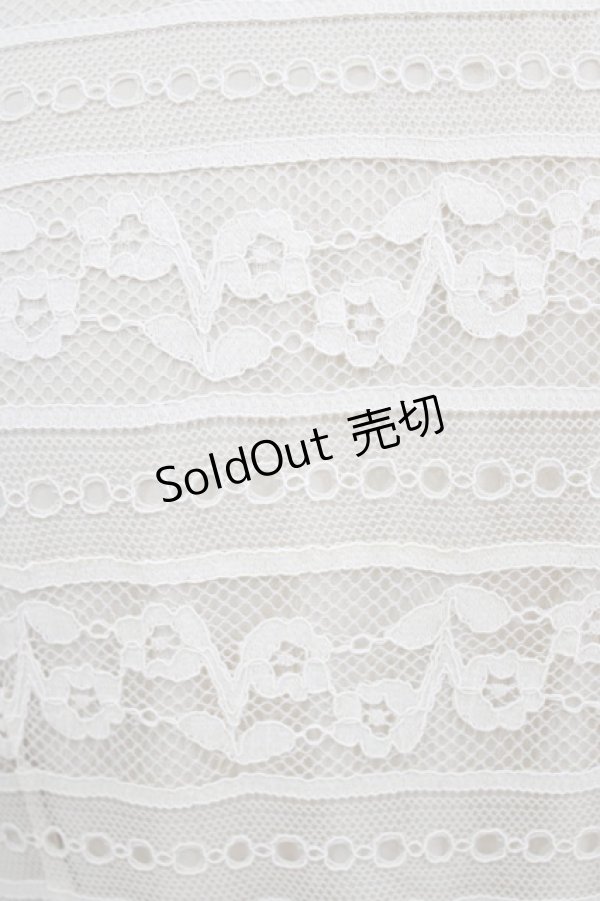画像4: an another angelus / ボーダーレースノースリーブワンピース Free IVORY H-26-02-08-025-CA-OP-NS-ZH (4)