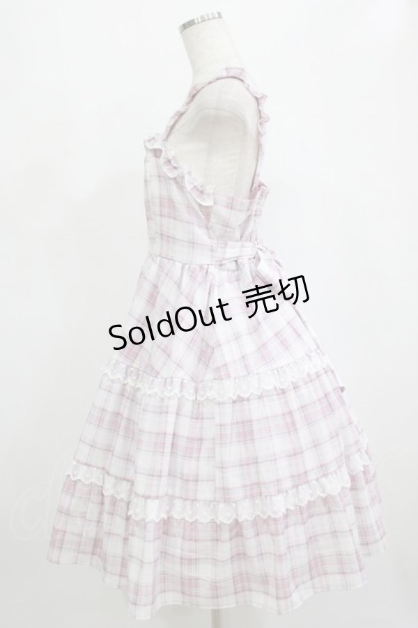 画像2: Alice Mashiro / TT*MAティアードジャンパースカート L オフ/ピンク H-26-02-08-003-PU-OP-NS-ZH (2)