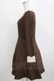 画像2: Fi.n.t / カットスカラップカラーワンピース Free BROWN H-26-02-08-028-CA-OP-NS-ZH (2)