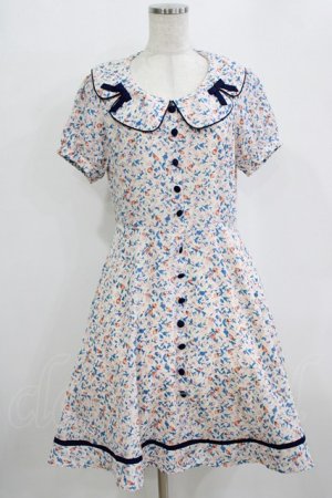 画像: Fi.n.t / リボン衿花柄ワンピース Free オフ H-26-02-08-034-CA-OP-NS-ZH