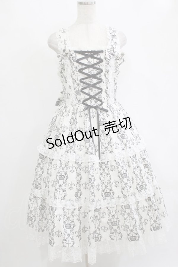 画像1: metamorphose / 【プラスサイズ】クラウンクロスティアードジャンパースカート プラスサイズ オフ白系 H-26-02-08-004-ME-OP-NS-ZH (1)