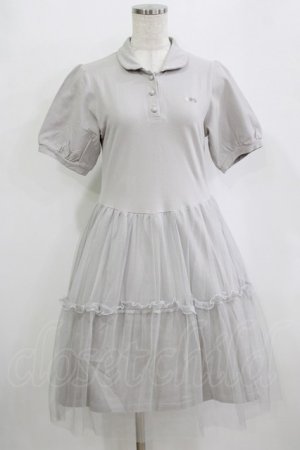 画像: Fi.n.t / チュールドッキングポロワンピース Free L/GRAY H-26-02-08-035-CA-OP-NS-ZH