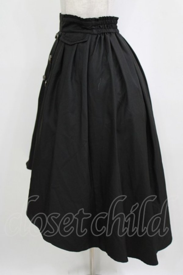 画像2: axes femme / W釦×ブレードイレヘムスカート M ブラック H-26-02-08-036-AX-SK-YZ-ZH (2)