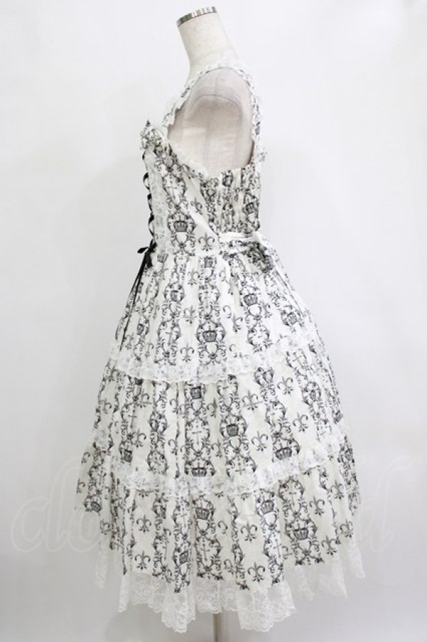 画像2: metamorphose / 【プラスサイズ】クラウンクロスティアードジャンパースカート プラスサイズ オフ白系 H-26-02-08-004-ME-OP-NS-ZH (2)