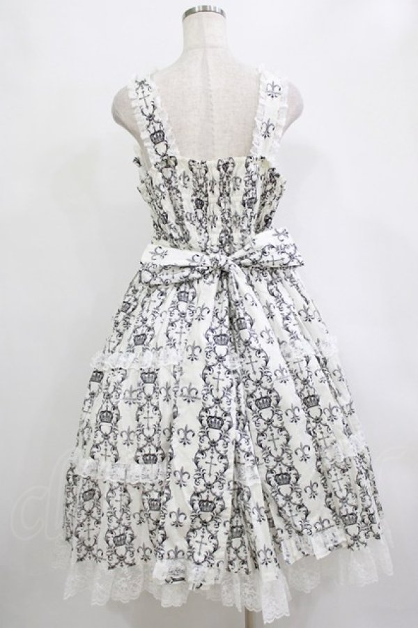 画像3: metamorphose / 【プラスサイズ】クラウンクロスティアードジャンパースカート プラスサイズ オフ白系 H-26-02-08-004-ME-OP-NS-ZH (3)