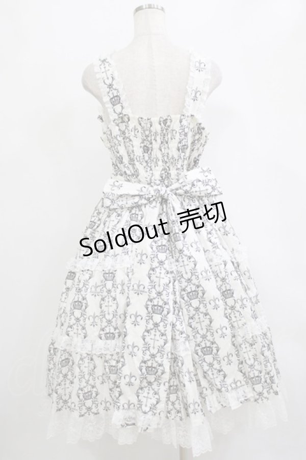 画像3: metamorphose / 【プラスサイズ】クラウンクロスティアードジャンパースカート プラスサイズ オフ白系 H-26-02-08-004-ME-OP-NS-ZH (3)