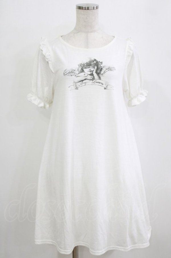 画像1: Ank Rouge / エンジェルプリントカットワンピース M オフ H-26-02-08-039-CA-OP-NS-ZH (1)