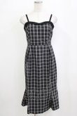 画像1: an another angelus / チェック柄マーメイドキャミワンピース Free BLACK H-26-02-08-041-CA-OP-NS-ZH (1)