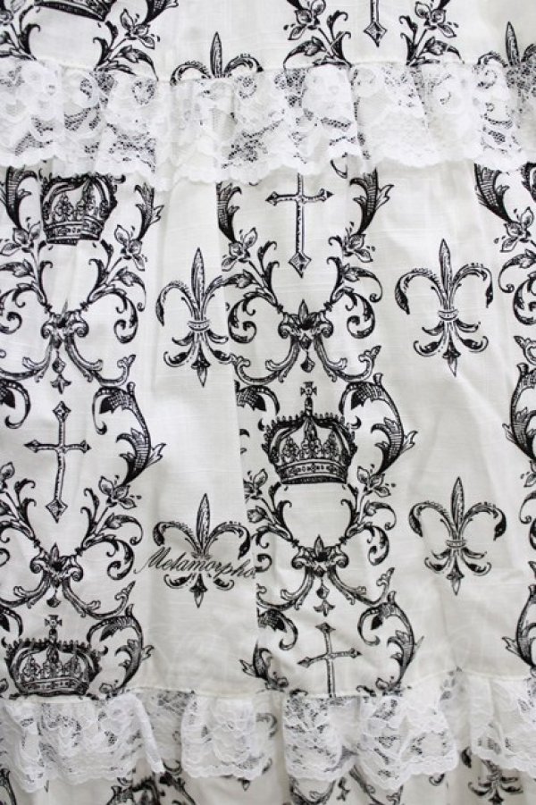 画像4: metamorphose / 【プラスサイズ】クラウンクロスティアードジャンパースカート プラスサイズ オフ白系 H-26-02-08-004-ME-OP-NS-ZH (4)